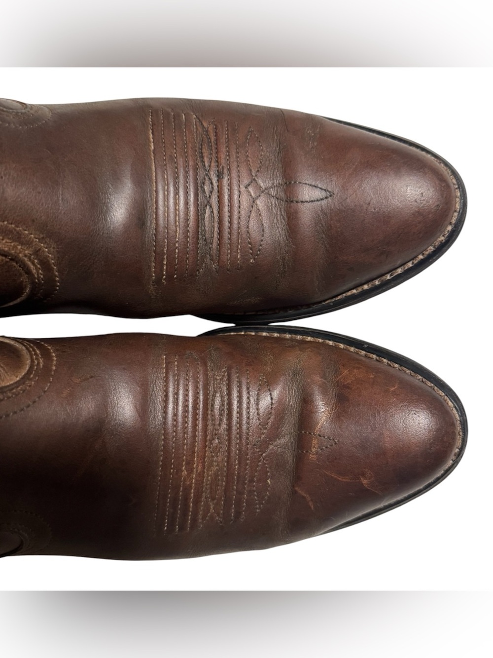 Ariat Women’s Heritage Brown Leather Western Cowboy Boots with Embroidery - 7B - Picture 7 of 9